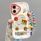 チョコチップ柄 iPhone ケース シリコン かわいい立体デザイン 全方位カバー メインカット
