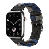 編み込みナイロン Apple Watchバンド ミックスブラック