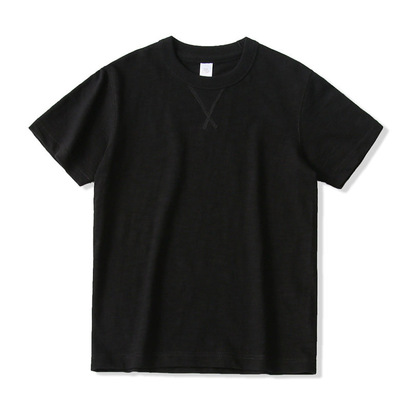ヘビーウェイト スラブ Tシャツ ブラック 正面
