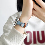 デニム調 スタッズ レザー Apple Watch バンドの全体イメージ