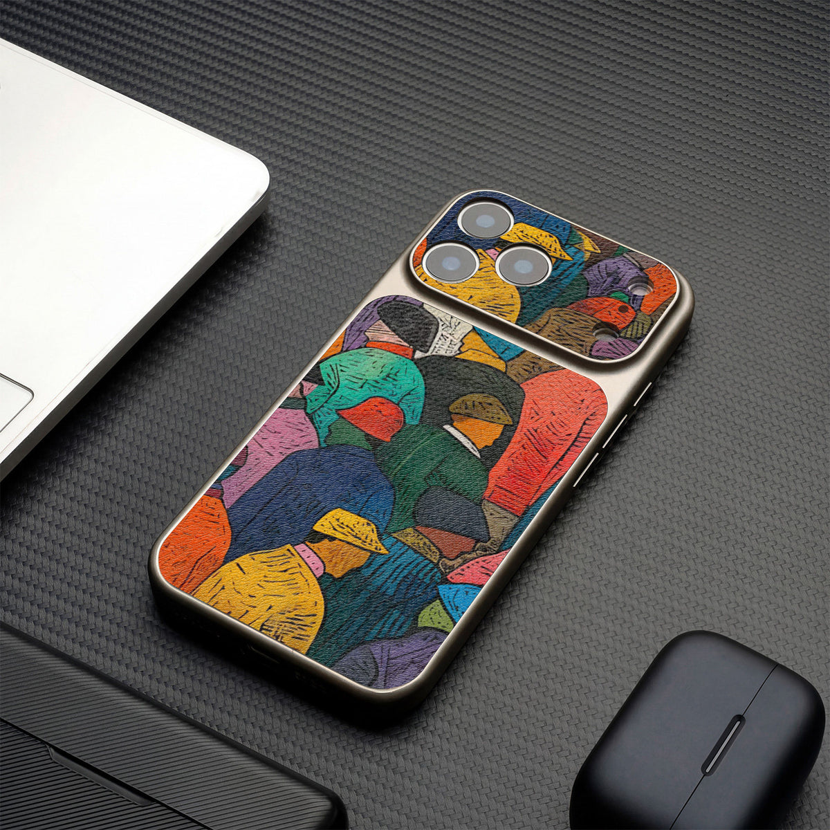 ヴィンテージ群像アート iPhoneケース SKU-01