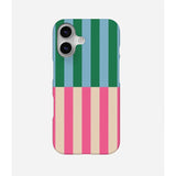 マルチカラーの縦ストライプ柄 マットiPhoneケース