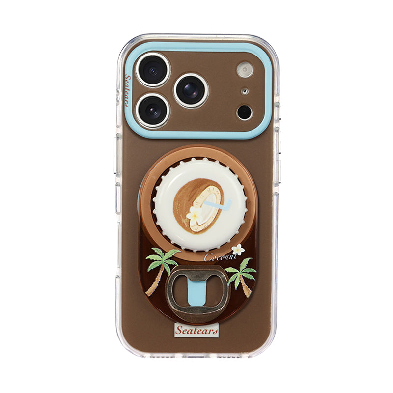 ボトルオープナースタンド付き二層IMD iPhoneケース 正面