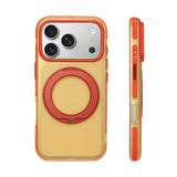 イエロー×オレンジ 360°回転スタンド iPhoneケース