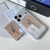 【MagSafe対応・カードホルダーセット】iPhone ケース ペーパーマウンテン柄 × クリア マグネット式カードホルダー iPhone 15/16/17 全9機種対応 おしゃれ レトロ