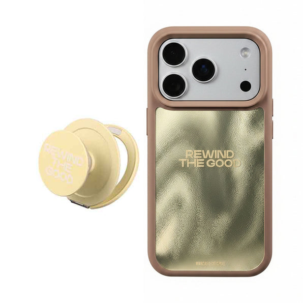MagSafe Compatible Metallic Panel Simple iPhone Case