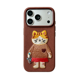 ブラウン キャット(単品) iPhoneケース 白背景