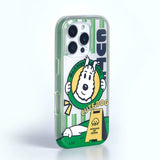 iPhone ケース 白犬モチーフ side angle studio MagSafe 全方位カバー