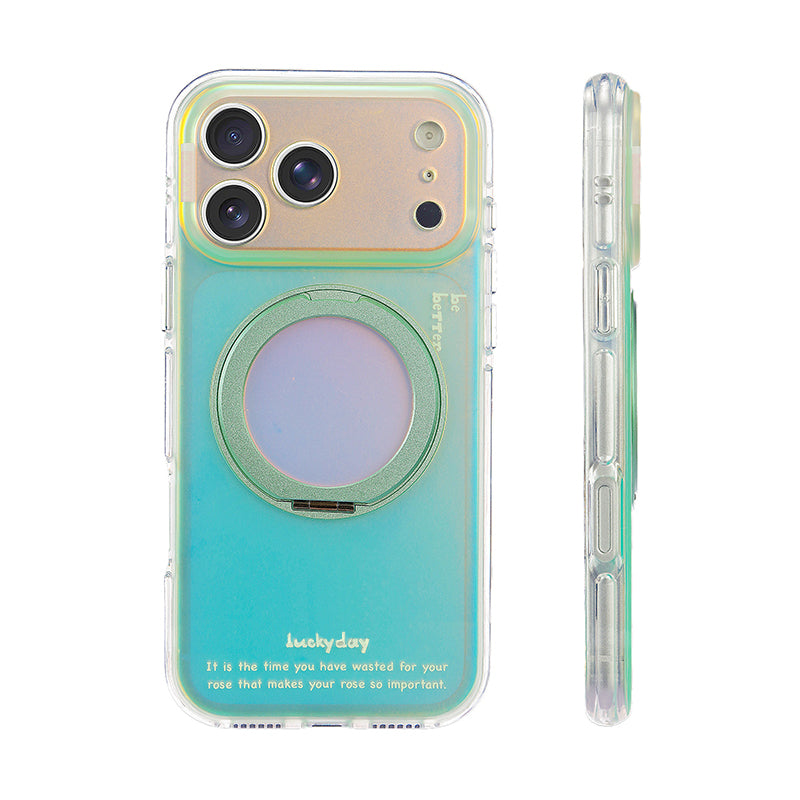 グリーン×パープル 360°回転スタンドケース 単品