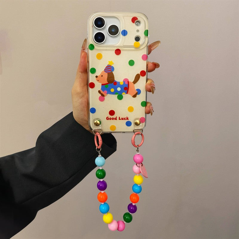 ブロック柄ショルダーストラップの装着イメージ