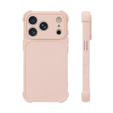マットシリコン 四隅エアバッグ iPhoneケース ピンク