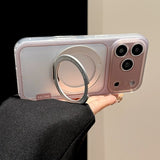 iPhone ケース 横置きスタンド 動画視聴 リングスタンド マットクリア