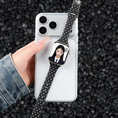 Apple Watch シリコン ドットバンド スリムデザイン かわいい