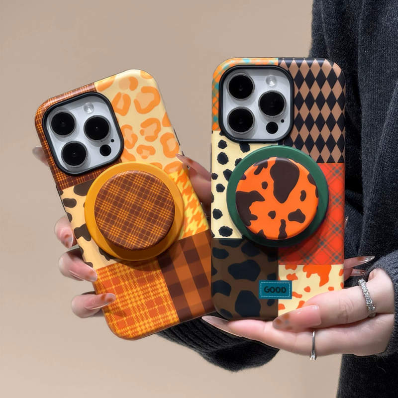 パッチワークiPhoneケース2タイプの使用イメージ