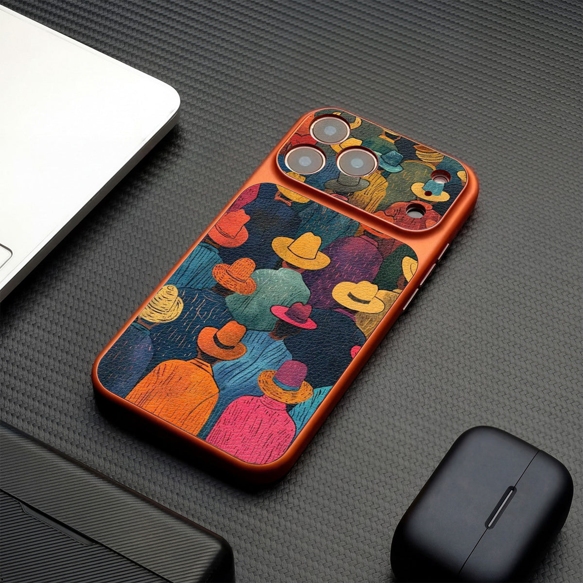 ヴィンテージ群像アート iPhoneケース SKU-09