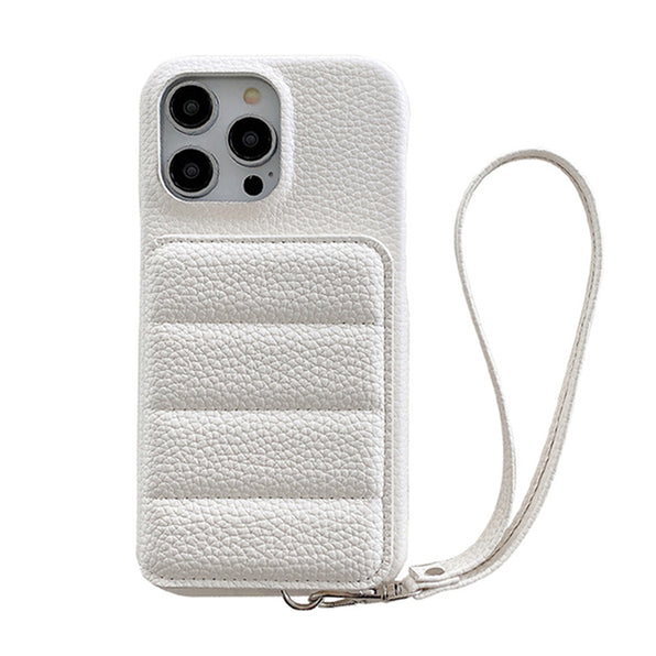 Quilted iPhone Case with Stand and Card Storage