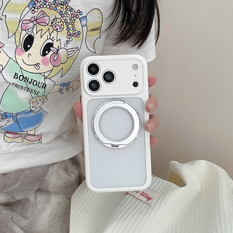 ホワイト マカロンカラー iPhoneケース 手持ちイメージ