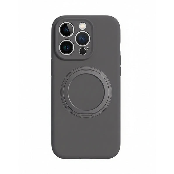 グラファイトの360度回転リングスタンド付きiPhoneケース