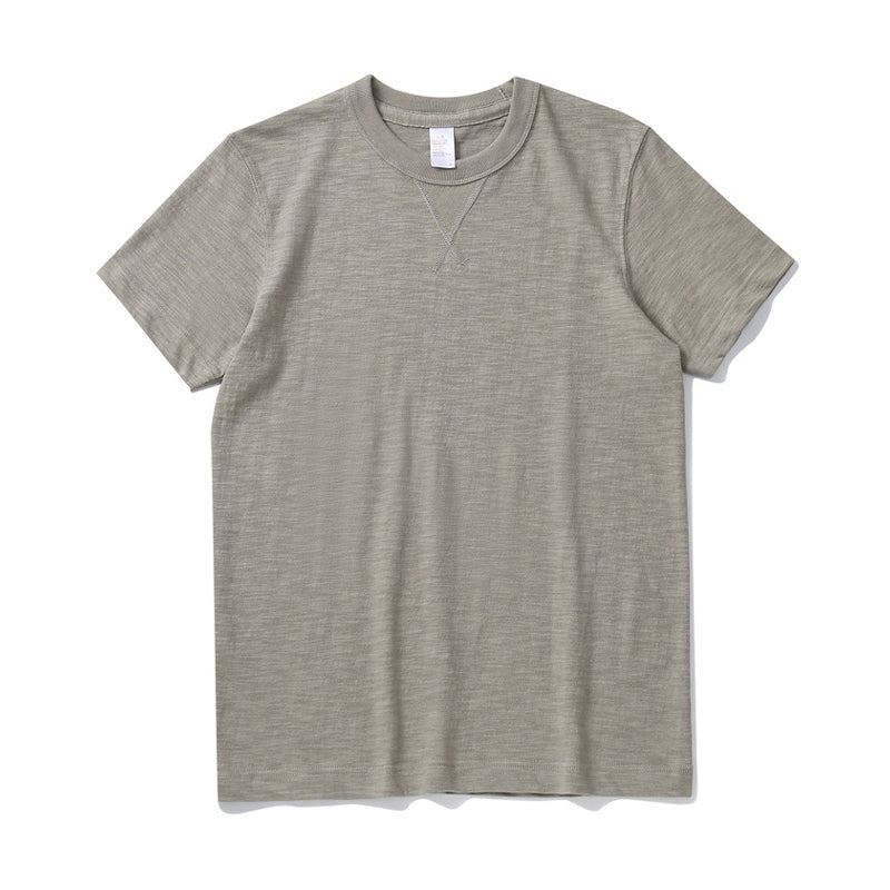 ヘビーウェイト スラブ Tシャツ グレー 正面