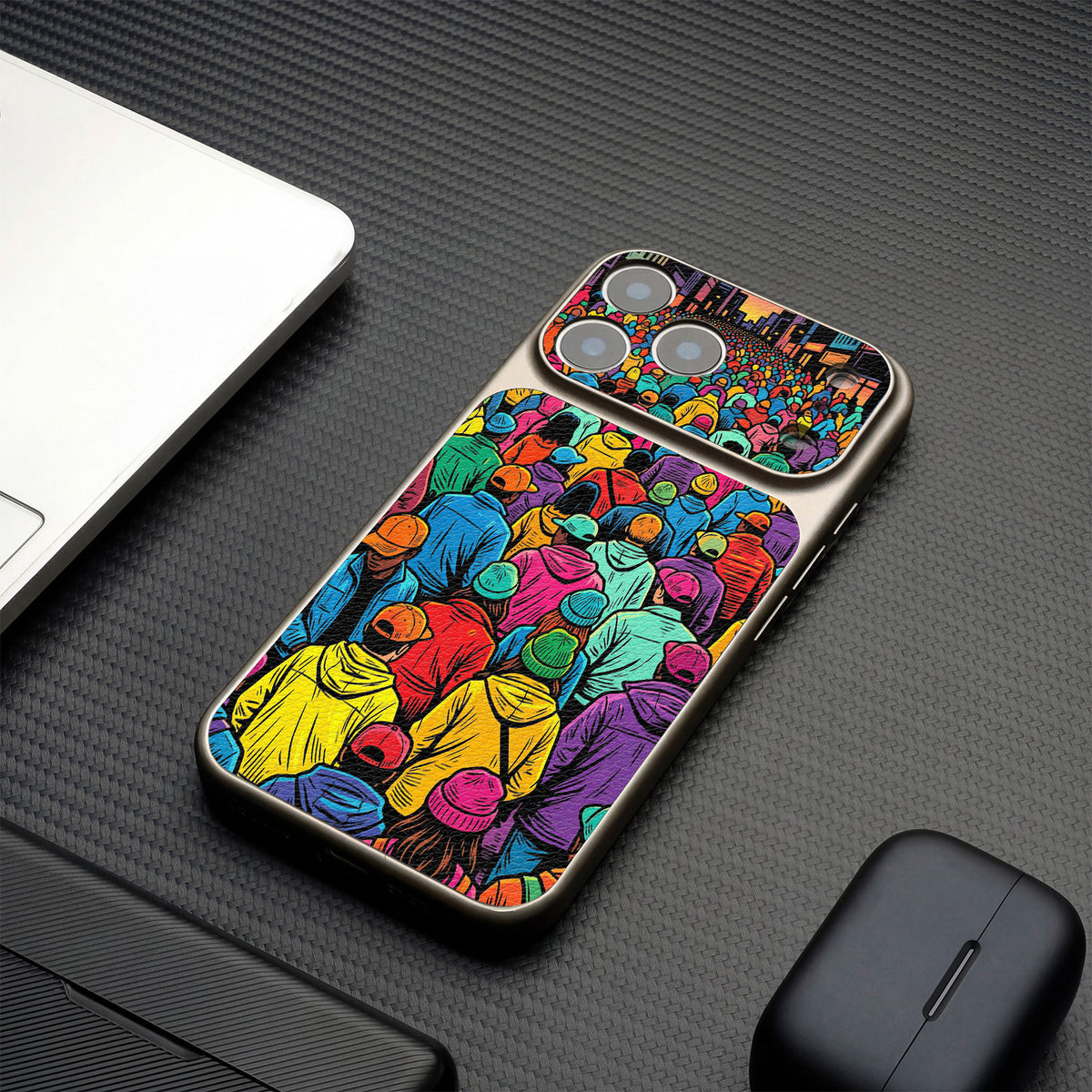 ヴィンテージ群像アート iPhoneケース SKU-10
