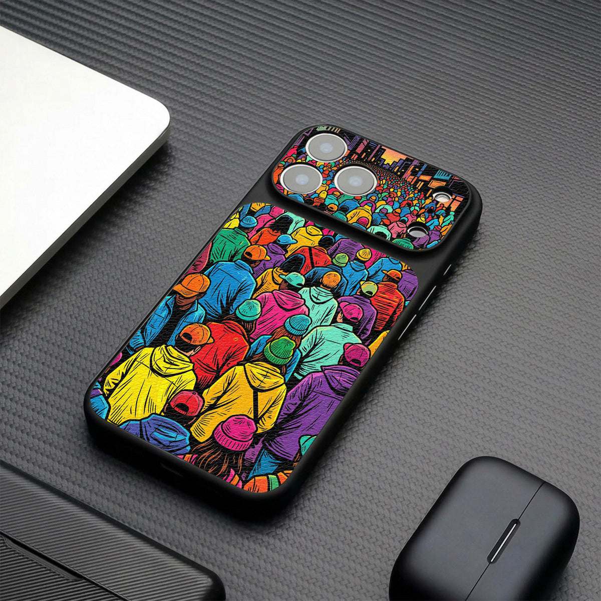 ヴィンテージ群像アート iPhoneケース SKU-12