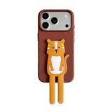 iPhone ケース ブラウントラ ロングレッグ シリコン マット かわいい