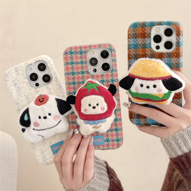 立体ドッグモチーフ チェック iPhoneケース 詳細画像 4