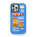 ネイビー ベーカリーモチーフ 半透明 iPhoneケース