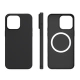 MagSafe対応シリコンiPhoneケース ブラック 3面図