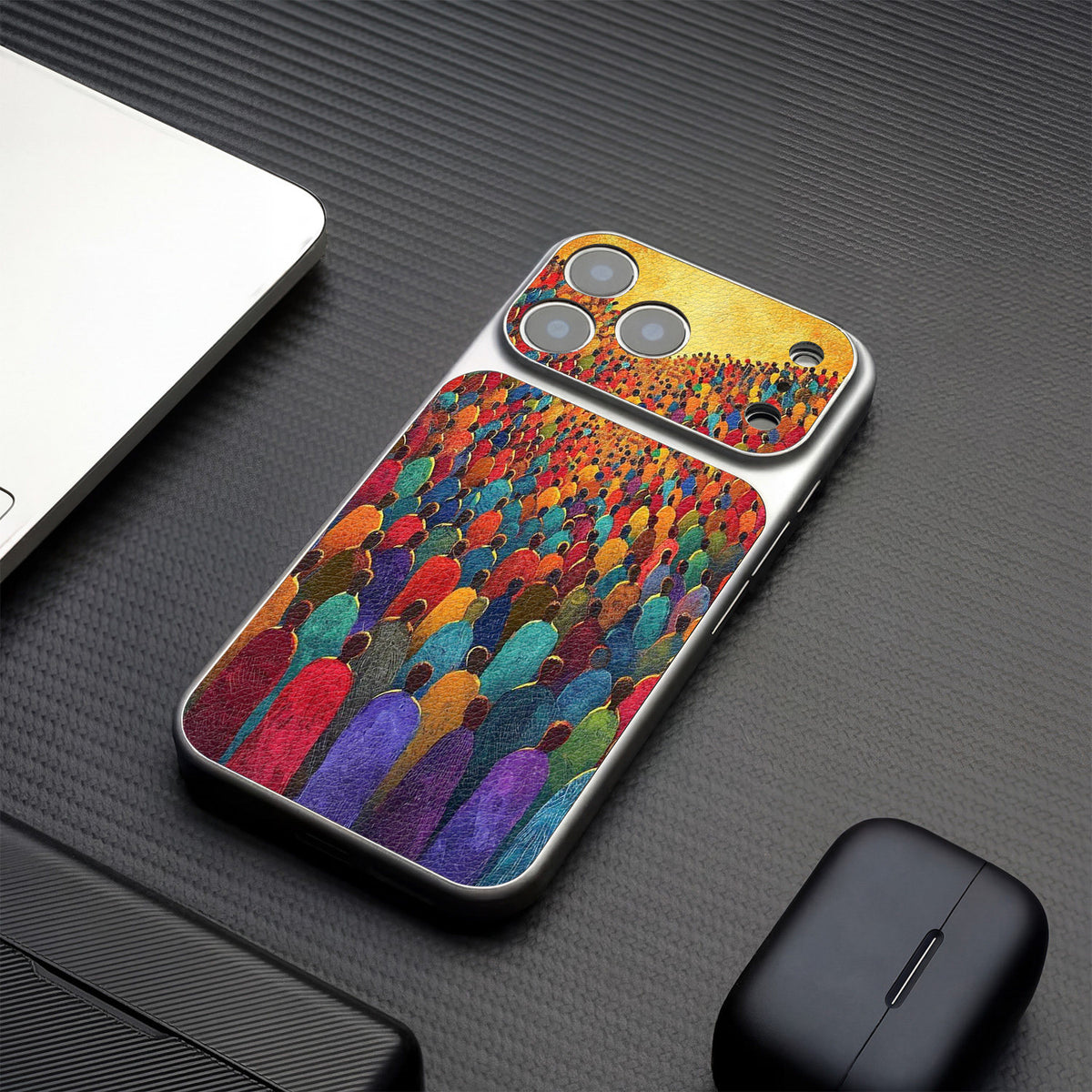 ヴィンテージ群像アート iPhoneケース SKU-15
