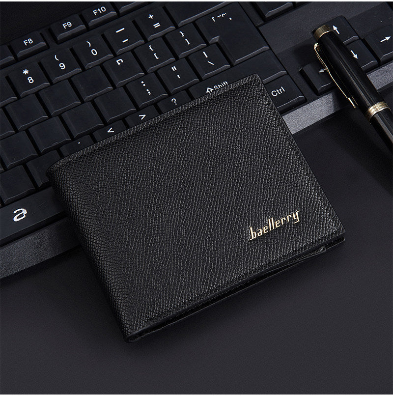 オープンポケット レザー調二つ折り財布 詳細画像 6