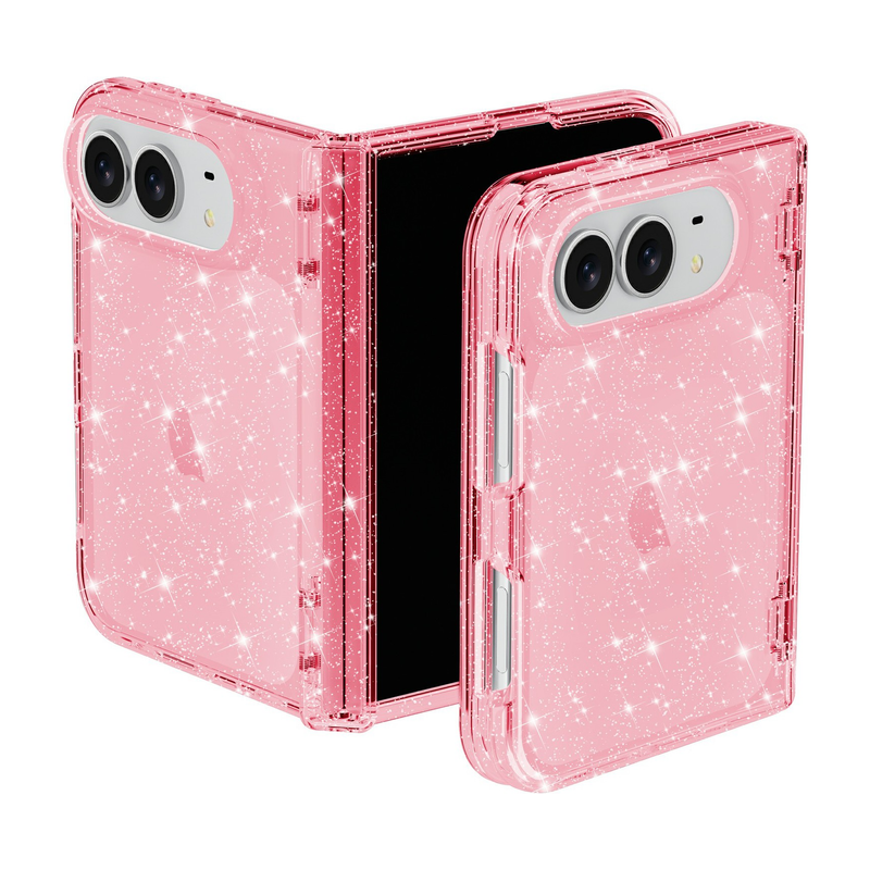ピンク(グリッター・ケース単品)の360度回転リングスタンド対応iPhoneケース