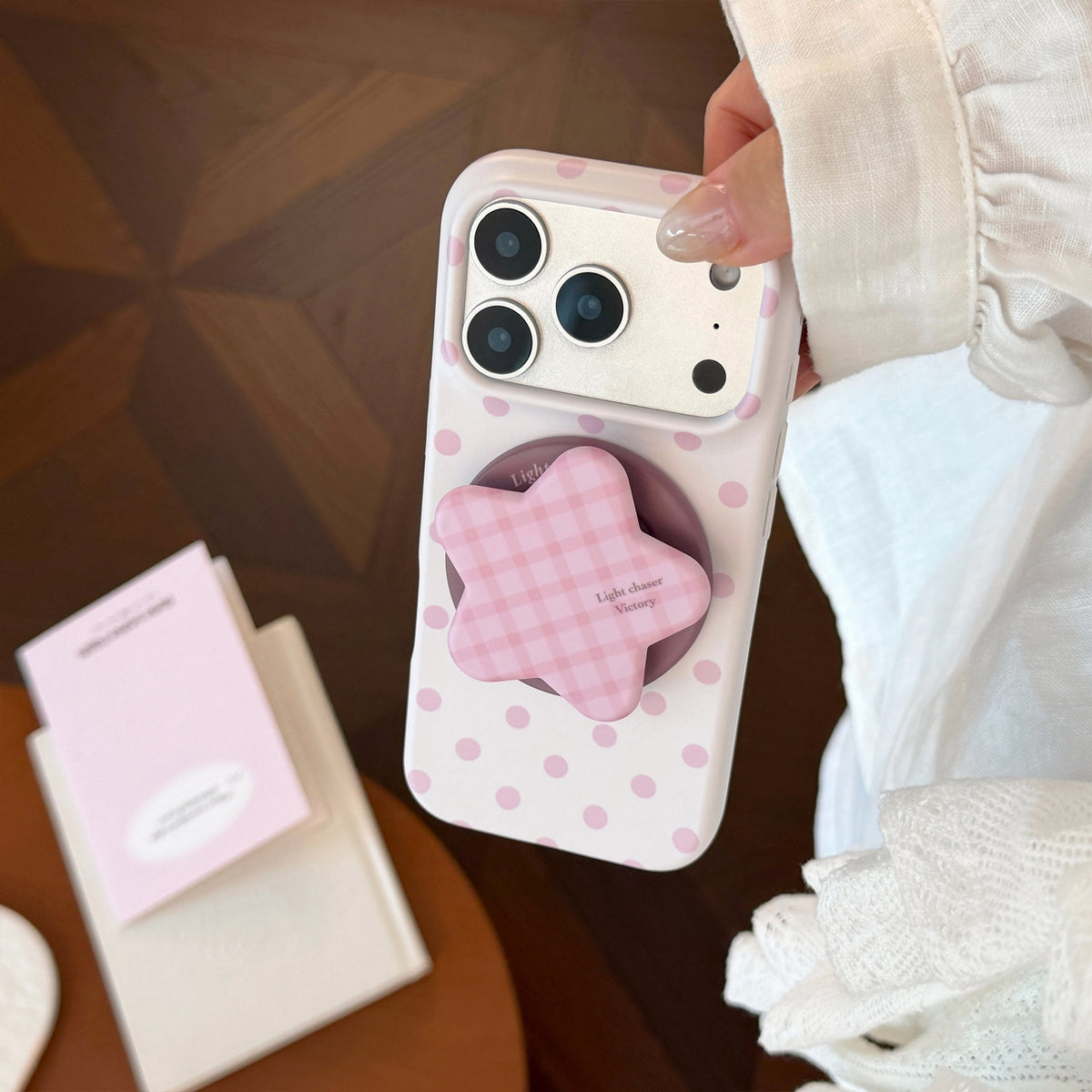 ドット柄 星型スタンド付き iPhoneケースの商品画像 9