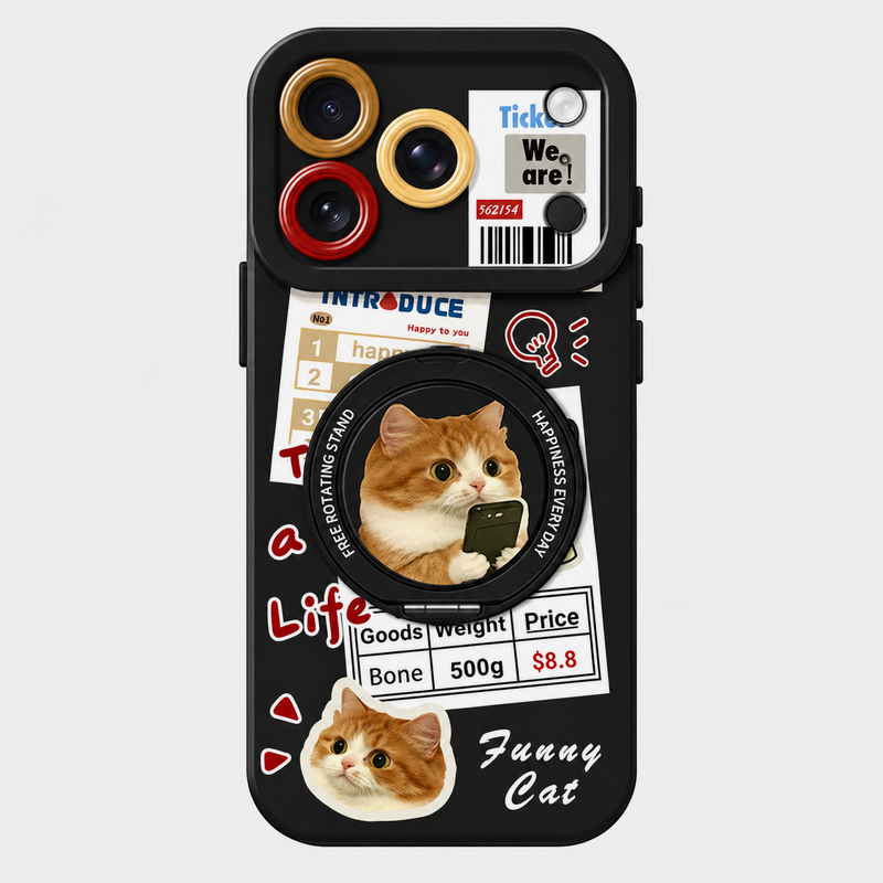 キャットコラージュ リングスタンド iPhoneケース 商品参考画像 4
