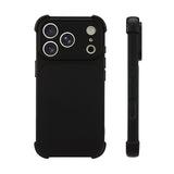 マットシリコン 四隅エアバッグ iPhoneケース ブラック