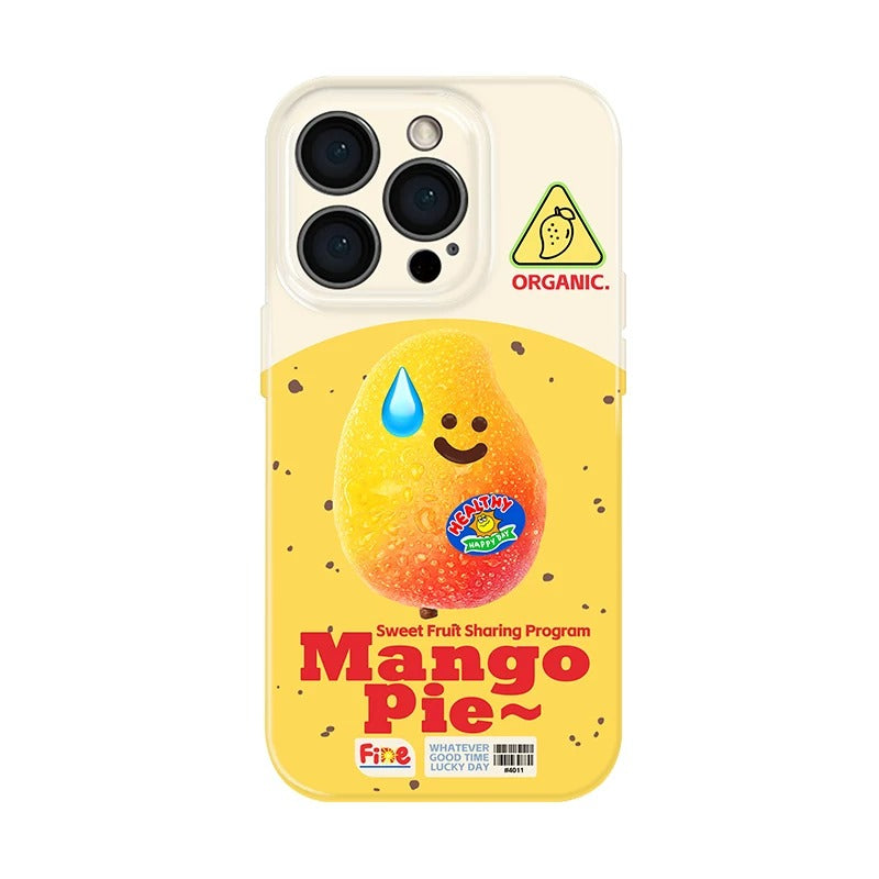 マンゴーのスマイルフルーツ グラフィック iPhoneケース