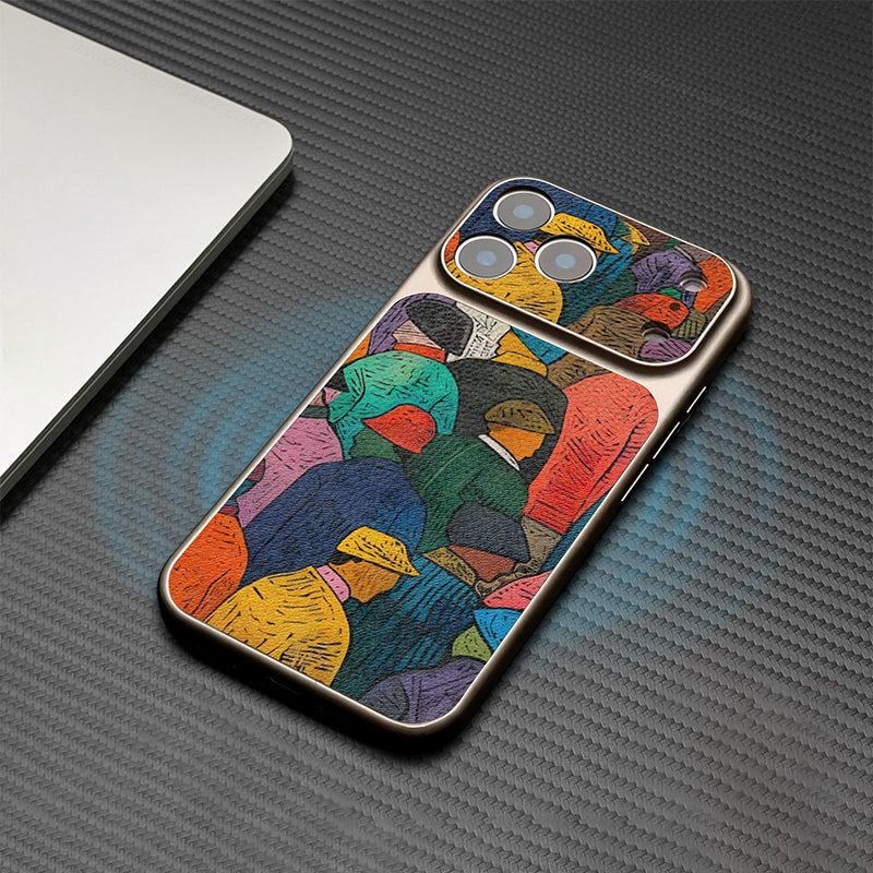 ヴィンテージ群像アート iPhoneケース SKU-18