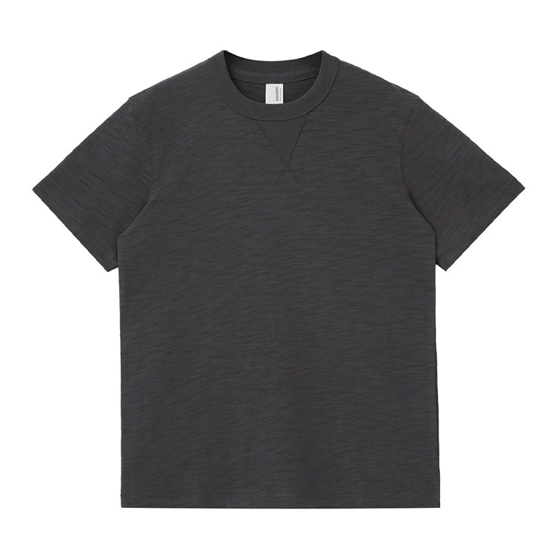 ヘビーウェイト スラブ Tシャツ ダークグレー 正面