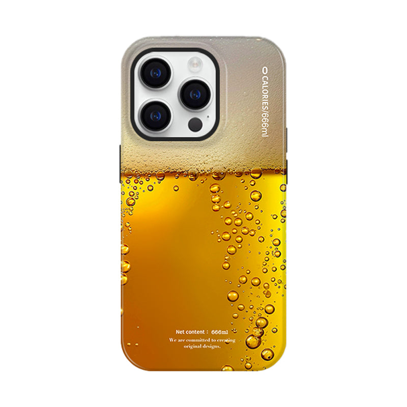 「iPhone17ケース 新入荷」夏のビール風デザインiPhoneケースフィルム加工PCスマホケース