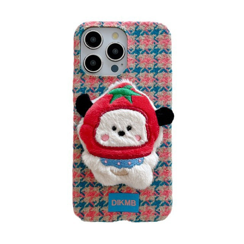 立体ドッグモチーフ チェック iPhoneケース 詳細画像 9