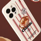 パンケーキストライプ iPhoneケース ブラウン背景