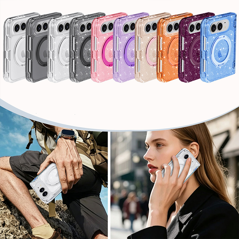 360度回転リングスタンド付きiPhoneケースの使用・構造イメージ 1