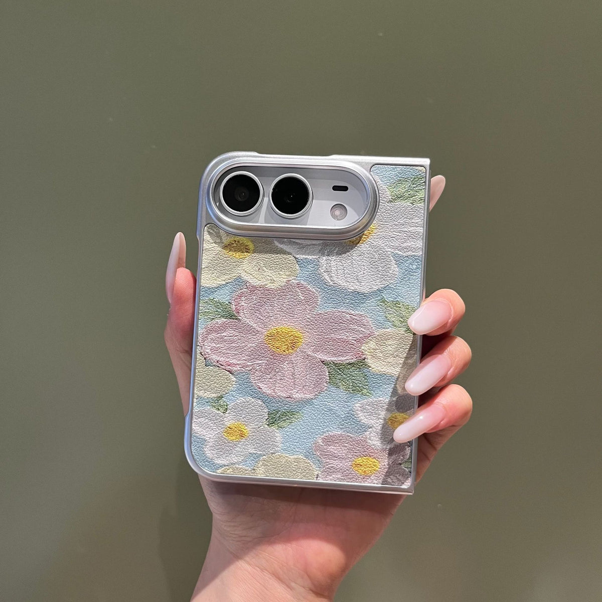 油絵風花柄iPhone Duoケースのデザイン・使用イメージ 11