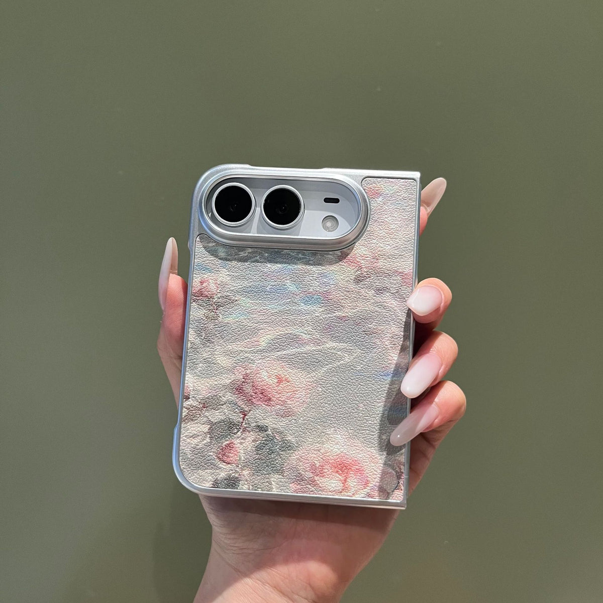 油絵風花柄iPhone Duoケースのデザイン・使用イメージ 13