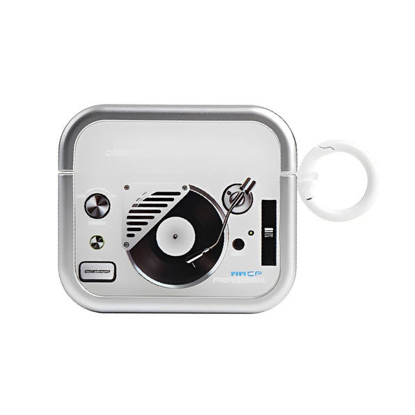 Retro Black Record Design Matte Finish AirPods Case