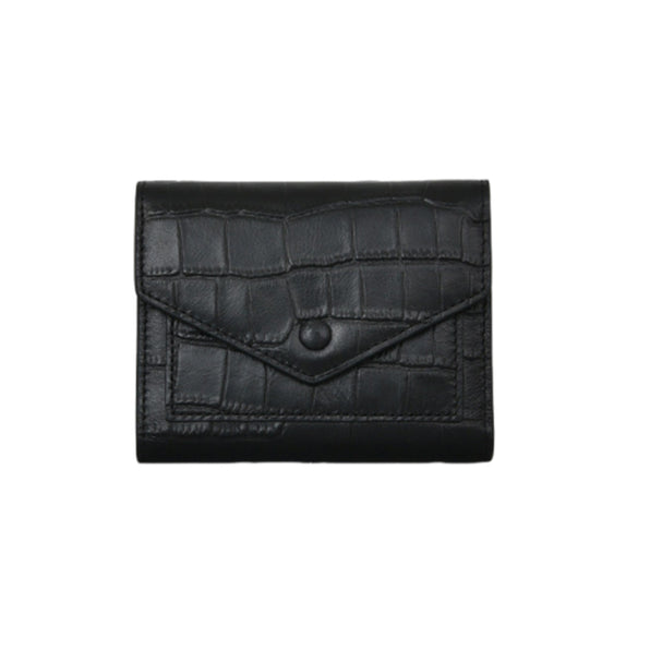 Genuine Leather Mini Wallet Compact for Women Cowhide