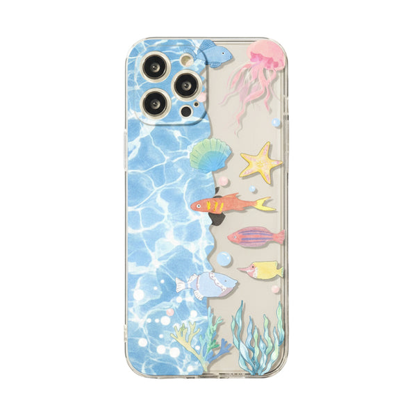 Summer Ocean Clear iPhone Case