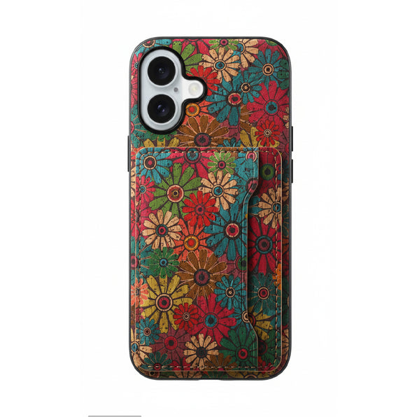 Card Holder, Stand Function, Synthetic Leather, Four Seasons Colors