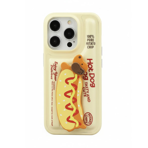 Hot Dog Dog iPhone Case with 3D Stand