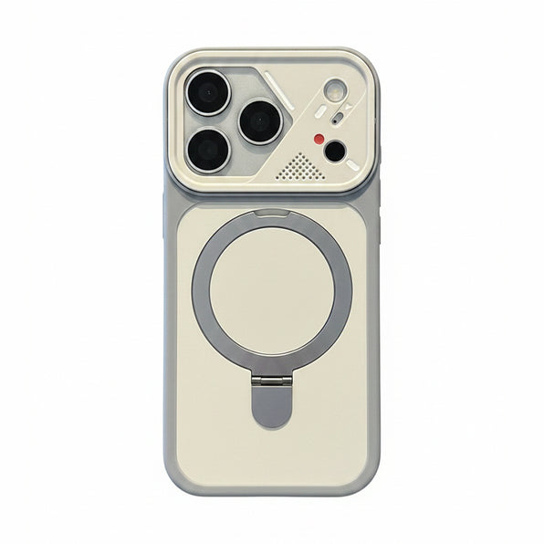 Mechanical design ring stand integrated matte finish smartphone case (available in 5 colors)